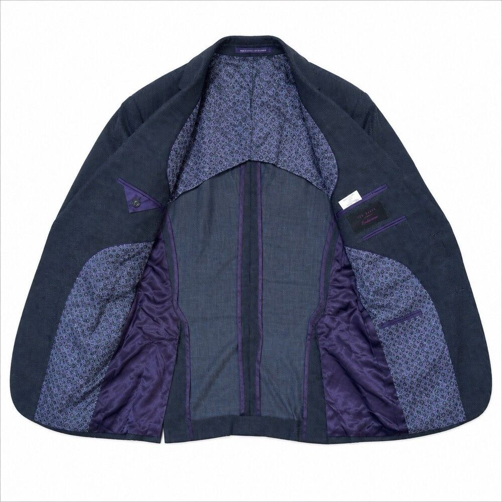 Ted Baker Blazer Mens 36R Gray Wool Endurance Kyle SPJ Two Button Sport Coat - Picture 3 of 9